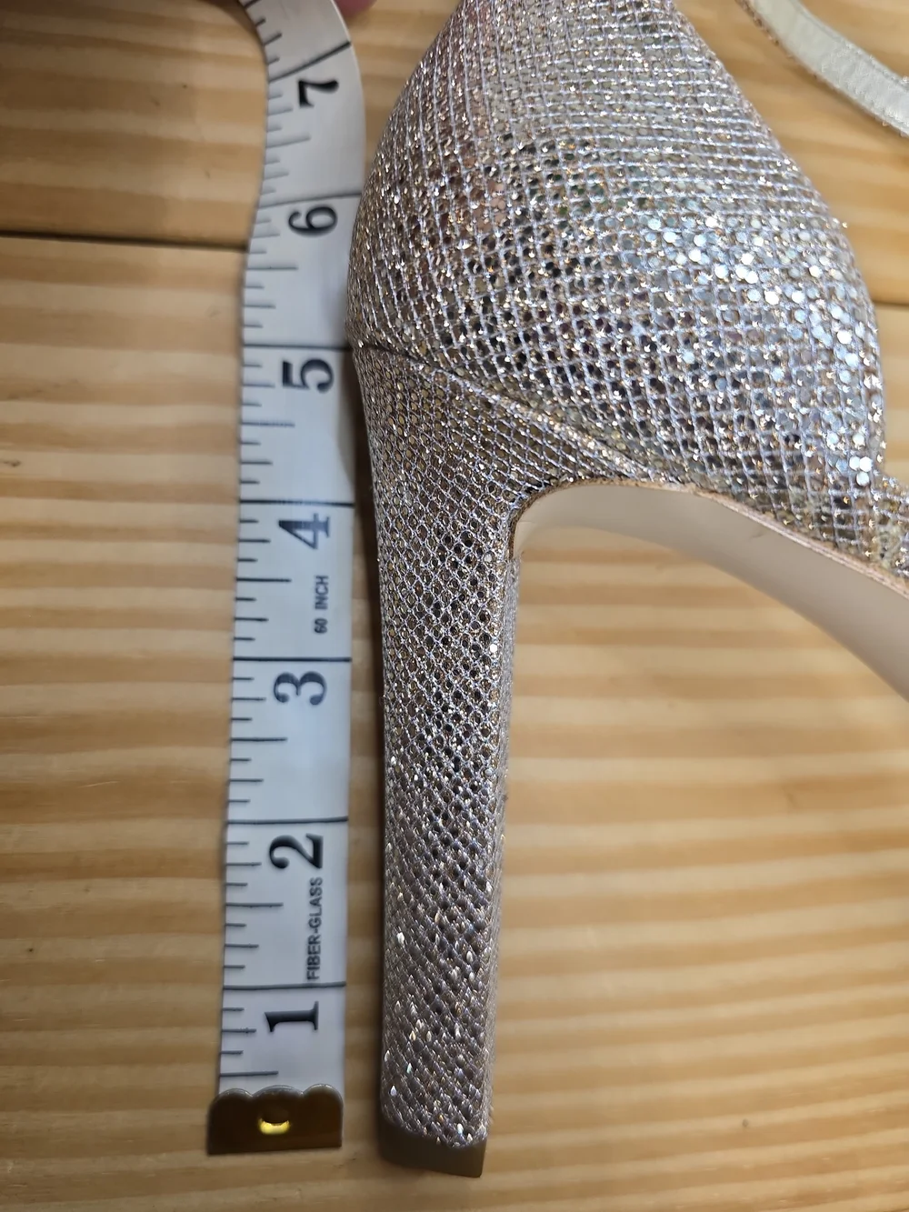Michael Kors Margot Gold Glitter Ankle-Strap Platform Heels 9.5M